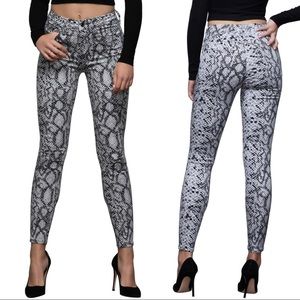 Good American Snakeskin Skinny Jeans